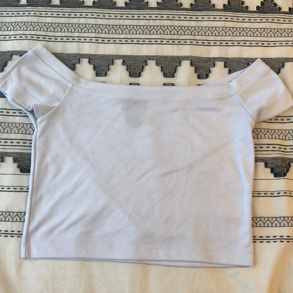 White Off the Shoulder Crop Top *never worn*